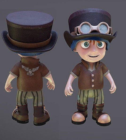 Character, little steampunk kid preview image 1